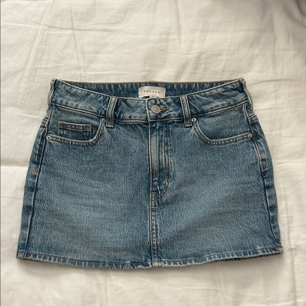 PacSun Blue Denim Mini Skirt